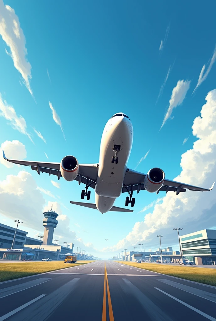A airplane took off from a airport