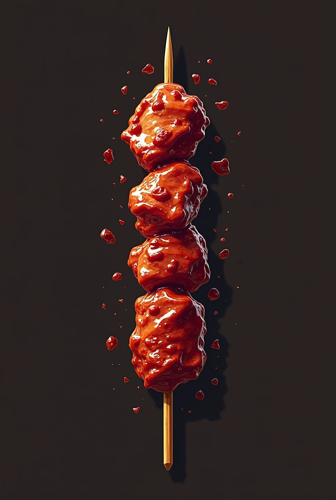 Smoked meat skewer logo