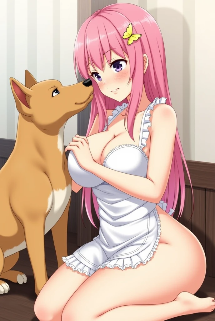 1 woman, alone, Nagano Nino, pink hair, butterfly hair ornament, (naked:1.3), (white apron), big breasts, rift, thigh, Cafe Background, (blushing:1.3)Horny with dogs..Bend your butt to allow the dog to mate.....chicken.Crawling to find a dog to fuck.&#39;is&#39;chickenและหี..Doggy style sex and doggy style sex..Having sex with a dog because.She was horny so she let the dog take his dick into her pussy like his butt was stuck to the dog....A dog with a big dick puts hichicken in her pussy...She screamed with joy as if a dog had possessed her....Her dog has horns and fucks her with pleasure....The dog is yucking., Flowing out of the dog&#39;chicken, Stick it in your pussy.A girl with a curved butt.The dog came to fuck my ass..Rape a dog.Dog fucked at the door.,Having sex with a dog