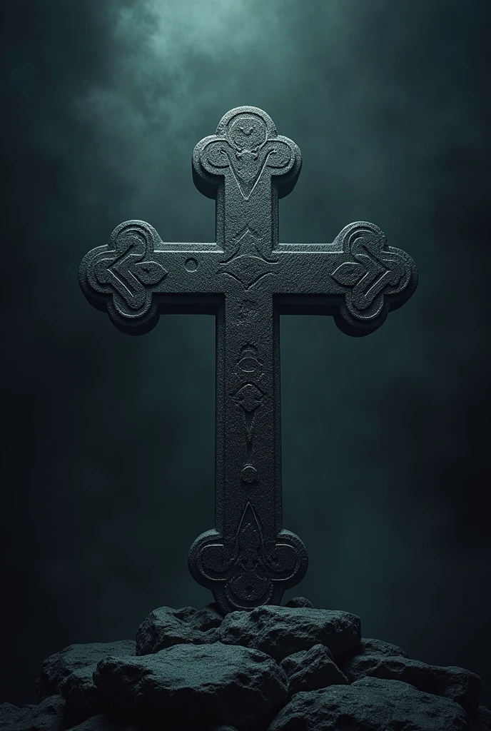 (masterpiece,top quality,high quality)), ((8K wallpaper unified with high definition CG)), cross logo on a devil dark with light