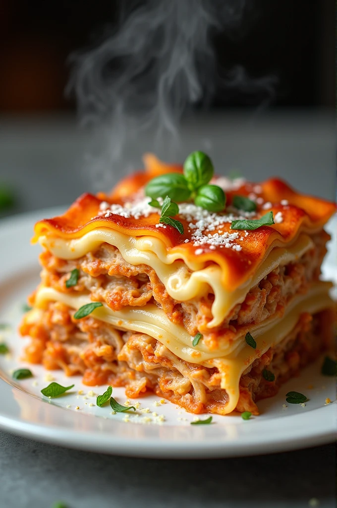 Piece of chicken lasagna