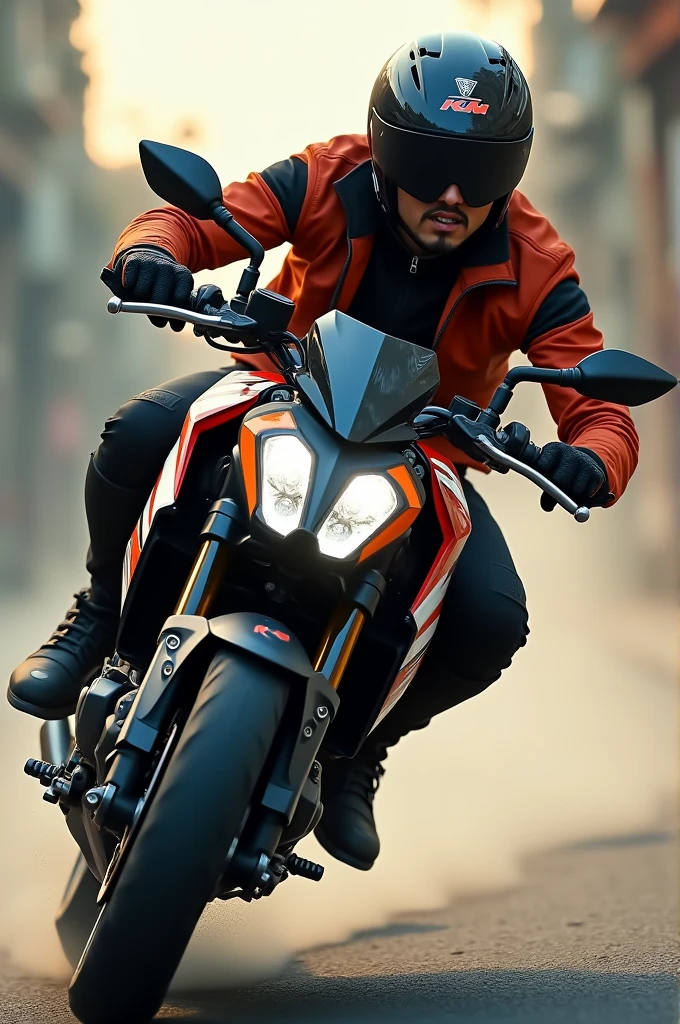 Rupesh Giri on KTM duke bike