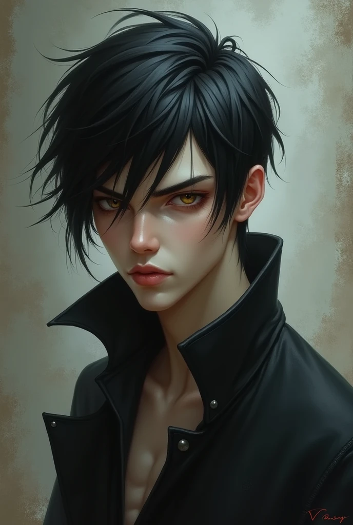 Black Hair,Iris,One person,Men&#39;s Center,Unfriendly,Short Hair,Fantasy,youth