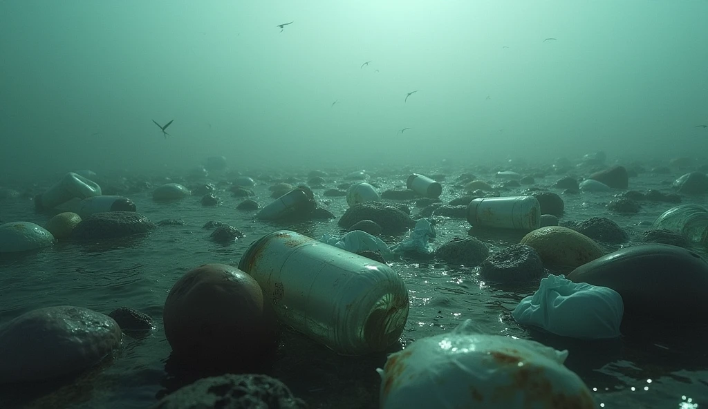 Industrial waste plastic in our ocean