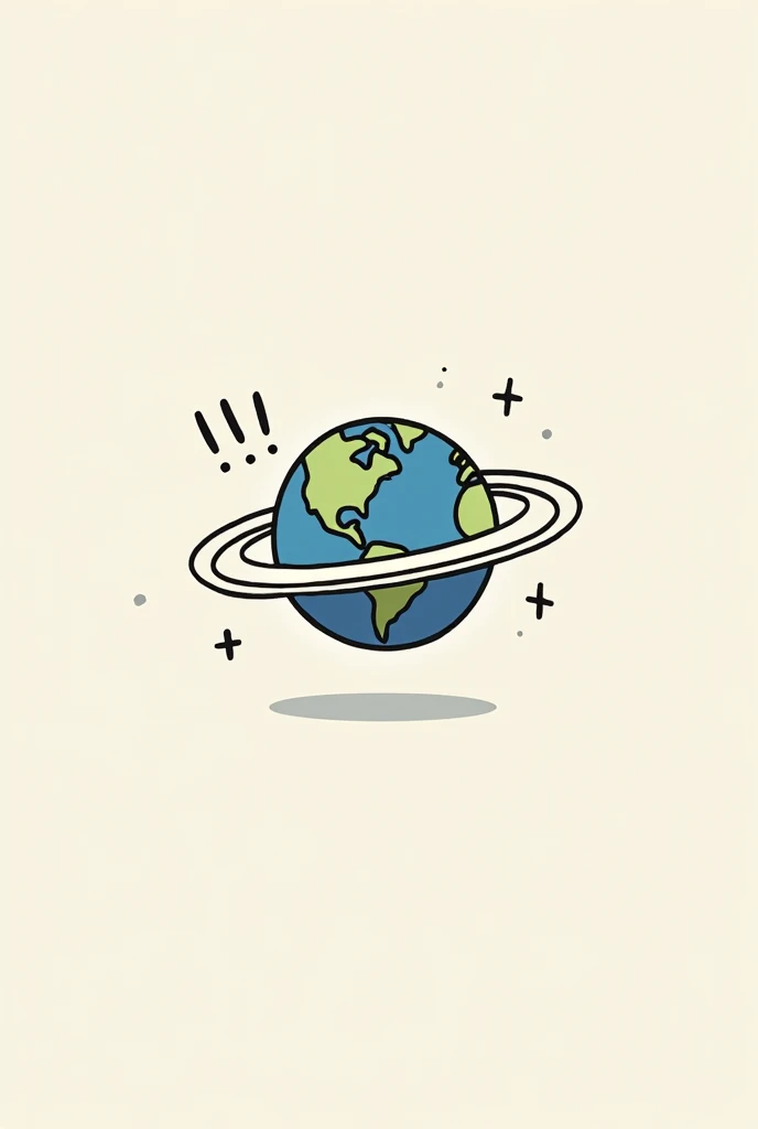 Simply drawn globe with !!!DNA Strang!!! around it like Saturn 