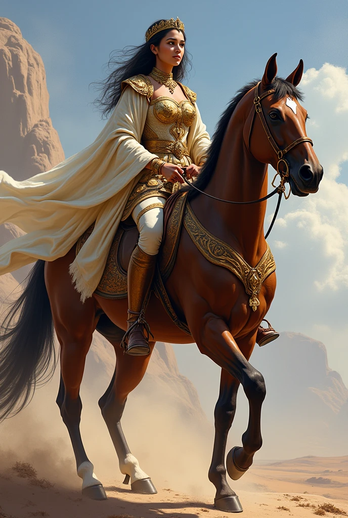 Raziya on a horse