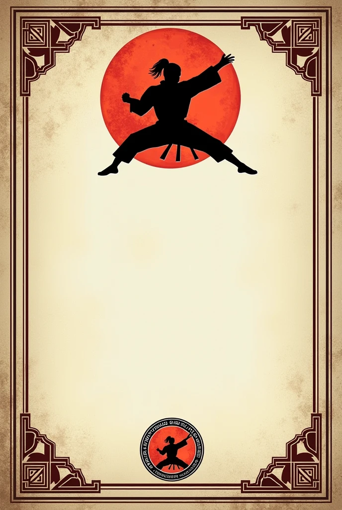 Martial arts appreciation certificate and have spaces for all data
