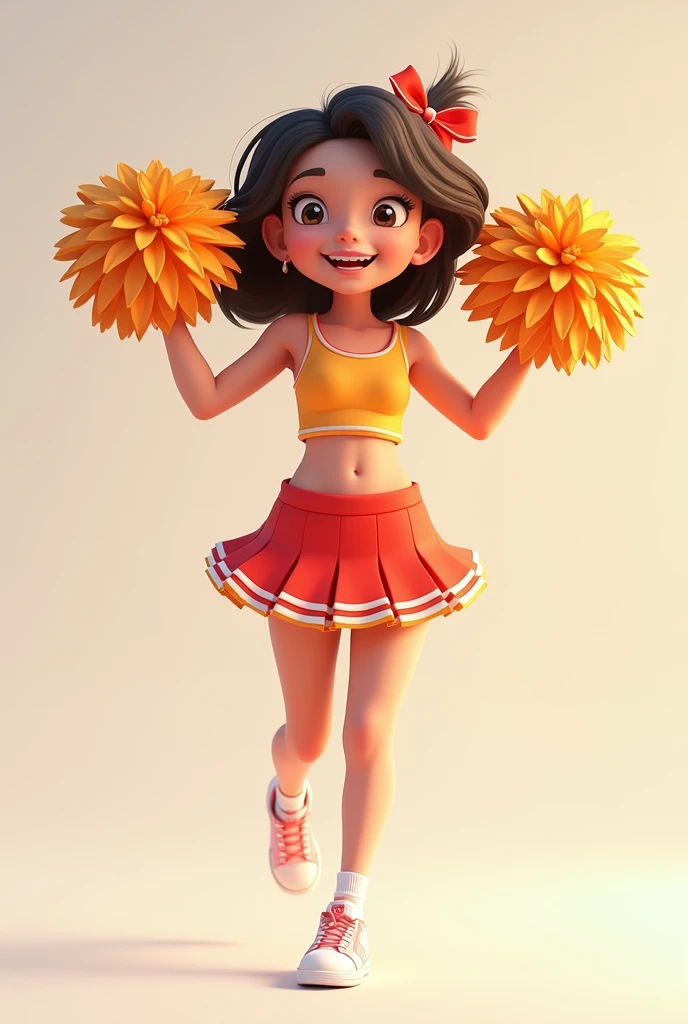 Cute cheerleader girl in panties