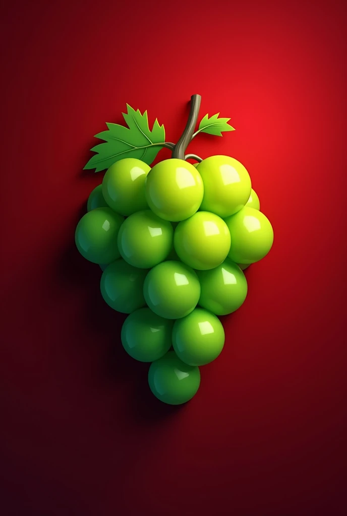 A logo for a movie and TV series streaming app featuring a green grape with a dark red background