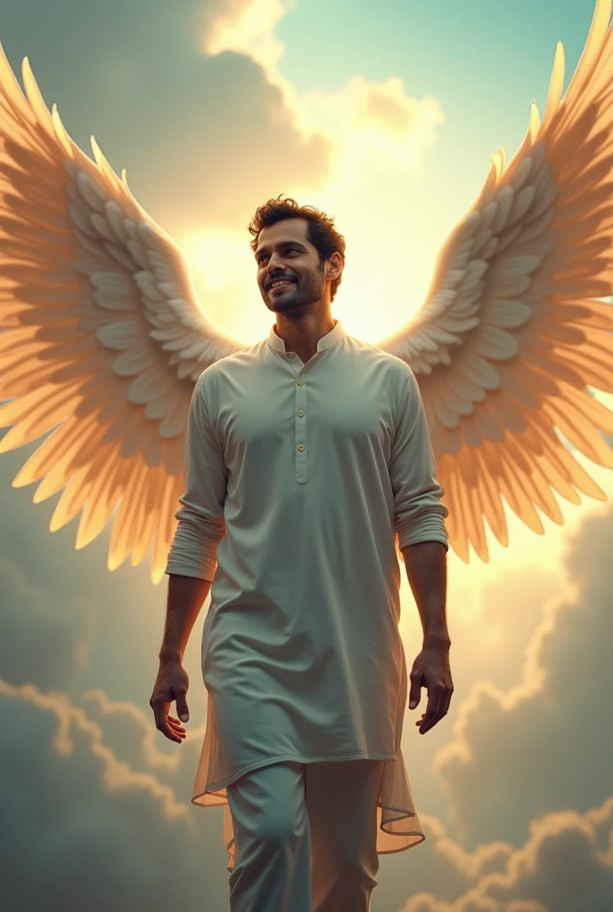 Rahul gandhi body with wings of angel