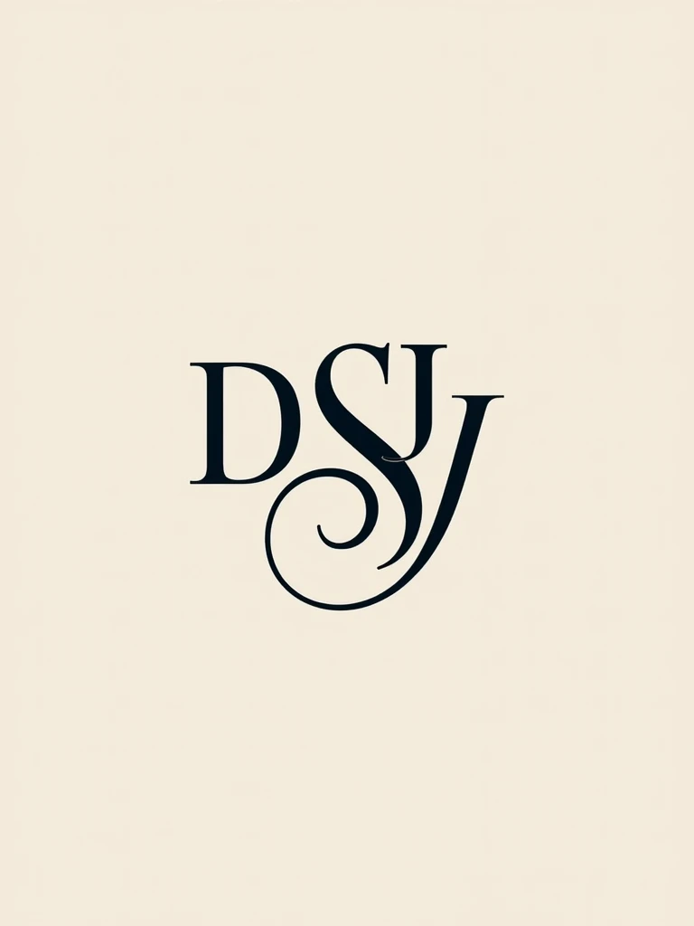 monogram logo initial letter "DSJ"