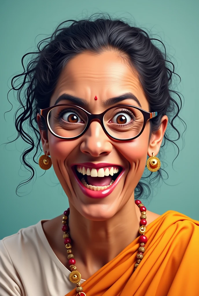 (best quality,4k,8k,highres,masterpiece:1.2) mamta banerjee in funny mood with full portraits 