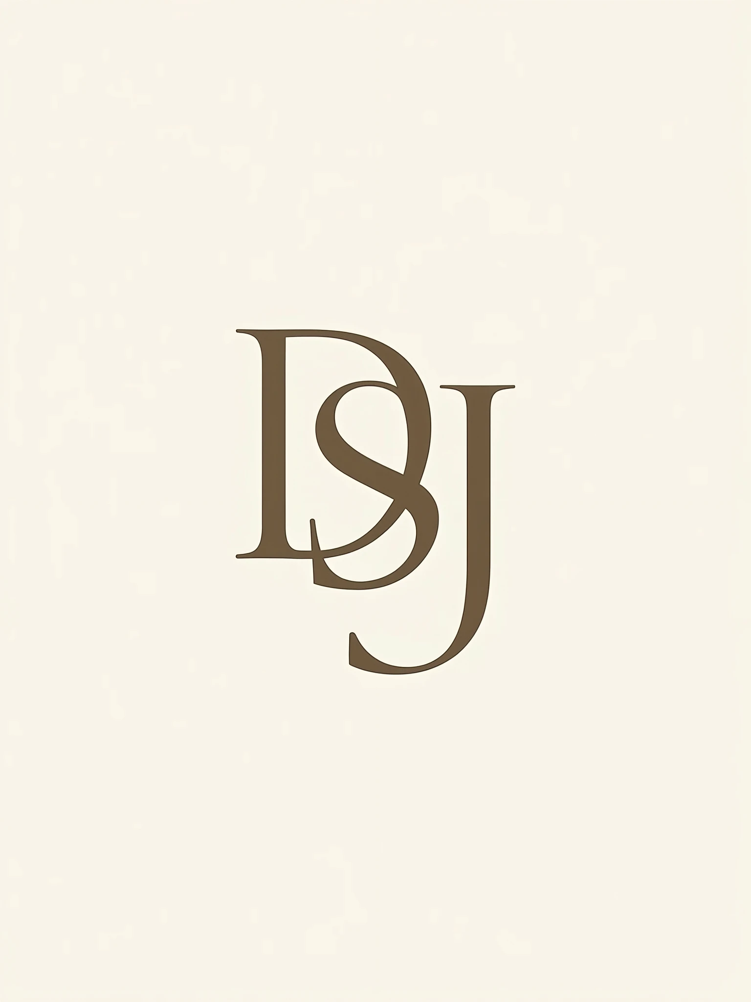 monogram logo initial letter "DSJ"