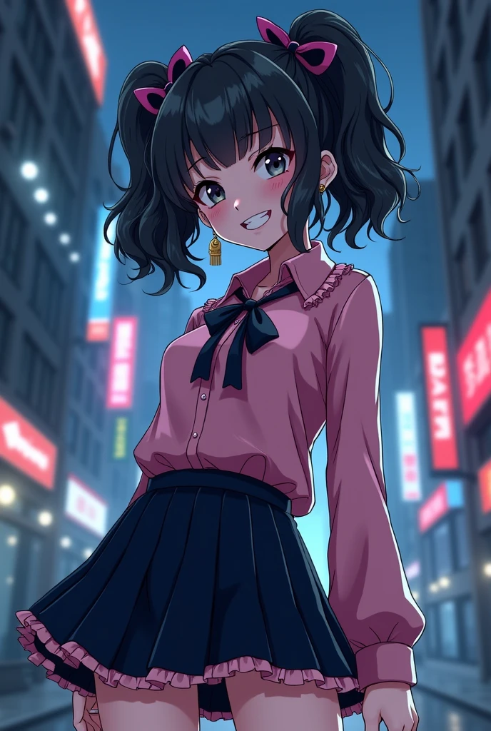 (8k、Best image quality、Highest quality、masterpiece)、Detailed face、One Girl、Black Hair、((Twin tails))、Blunt bangs、short hair、Wavy Hair、Grey Eyes、Earrings、Wicked Smile、Grin、mask_Pull、Moderate bust、((Pink clothes))、Frills、Black Ribbon、Black mini skirt、Frills、jirai kei attire、Cowboy Shot、Night downtown background、(Pussy juice:1.5,ahegao, blush),Are standing, Navy Pleated Skirt, On the way to school, blush
(masterpiece),(Highest quality),(Very detailedな),(Best illustrations),(Best Shadow),(absurdes),(Detailed Background),(so beautiful), View your audience, one person, one personで, Shigure Ui, Portraiture、アニメ, (Highest quality), masterpiece, Very detailed, Highest quality, original, Dynamic posture, Dynamic Angle,Sweaty,close,(blush),(((Erect nipples)))、(((Small breasts)))、(((Very Small breasts)))、the body is slim、(((Semen dripping from the vagina)))、cute、Semen dripping on face、Squirting from the genitals、Wrapped in a pile of used condom belts、Flesh toilet、ahegao、Squirting from the crotch、Show off your tongue、Face close-up、Semen drips from the nose、Becoming intimate with a man、Tie your hair with a condom、Wearing outdated fashion、There are also semen-filled platform boots.