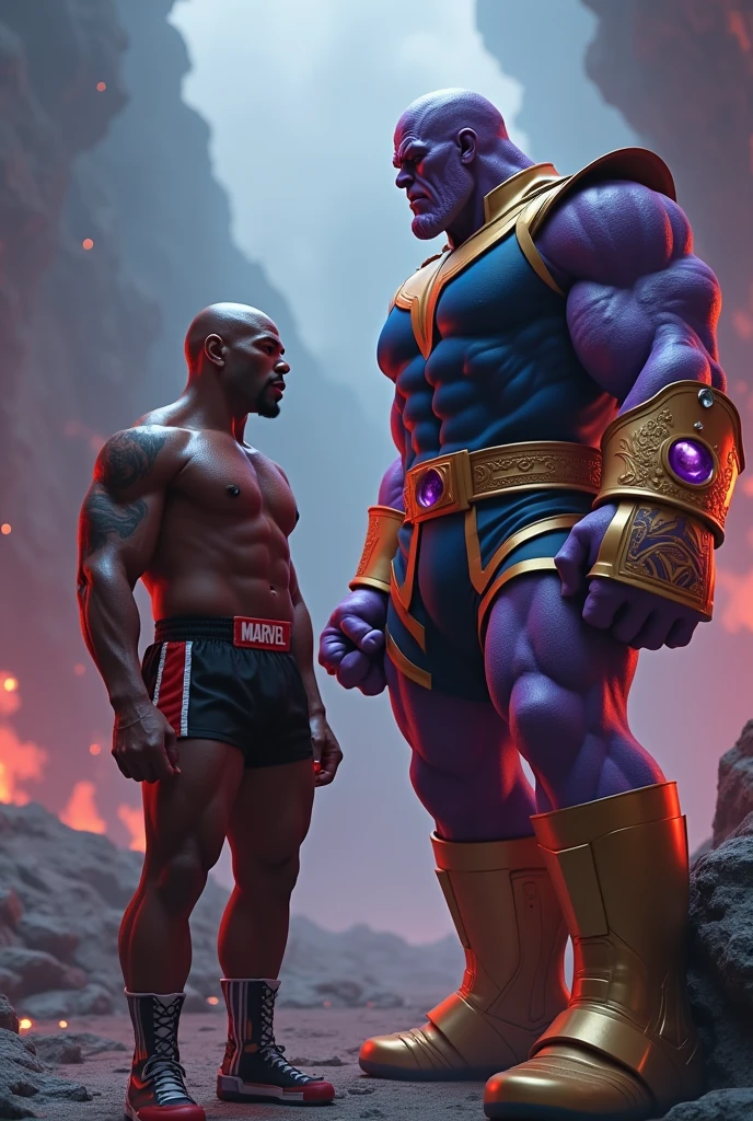 Mike Tyson hanging out with Thanos