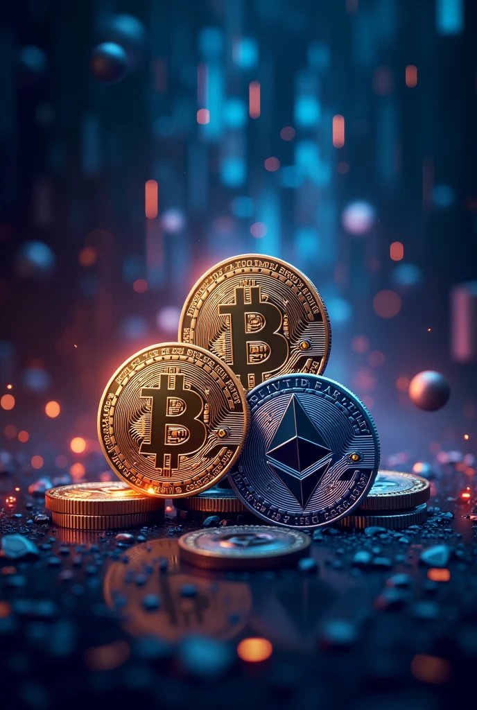 Create a cover for an e-book about cryptocurrencies containing logos. This cover should make people interested in buying it.
