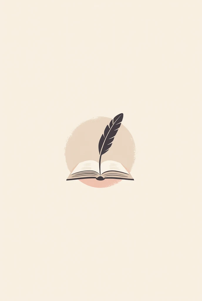 Logo for a stationery and bookstore company with pastel colors