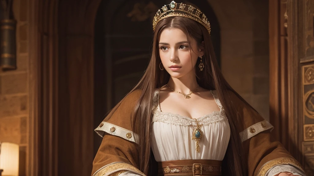 Queen of Medieval Spain, brown hair