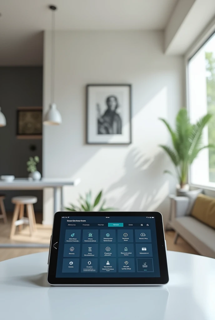 tablet showing home automation