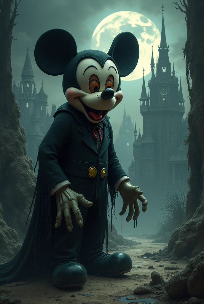 Images of Disney characters if it were dark fantasy