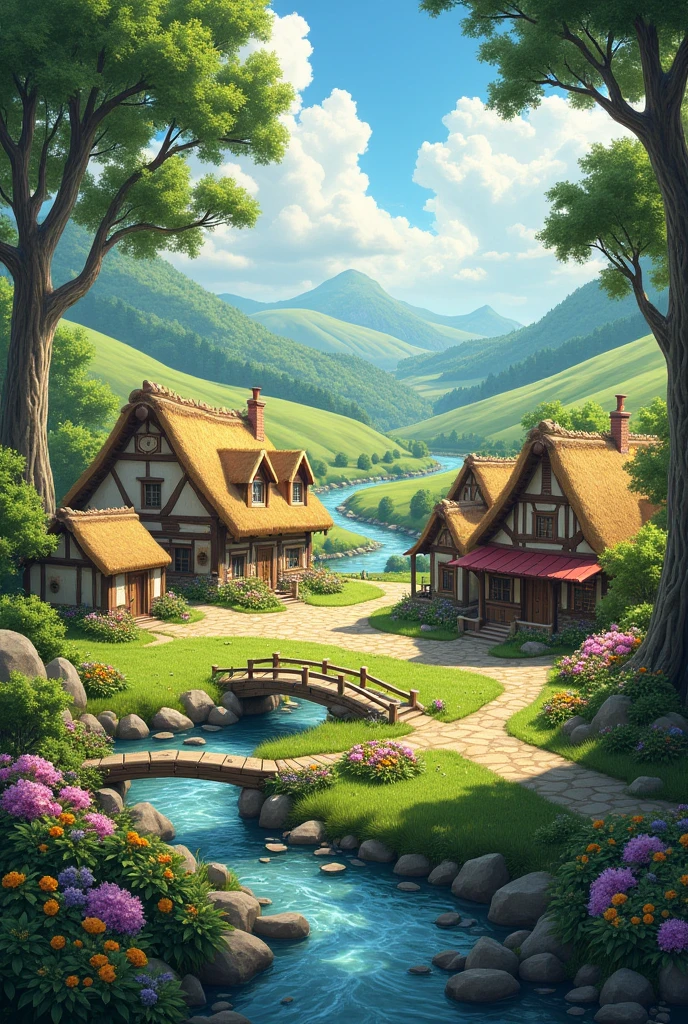 A beautiful
village scenery