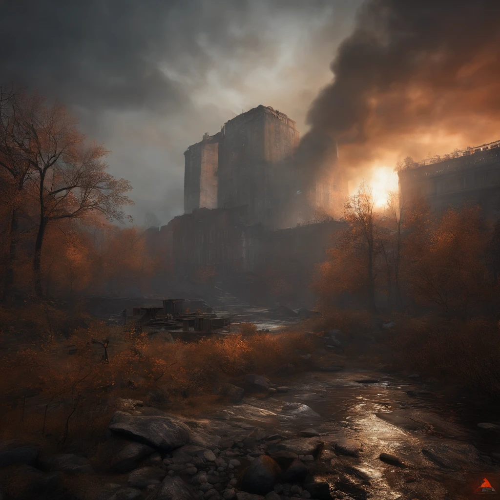 Make art in the style of games and books Metro 2033