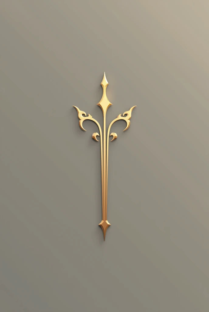 elegant logo of a scepter with minimal details