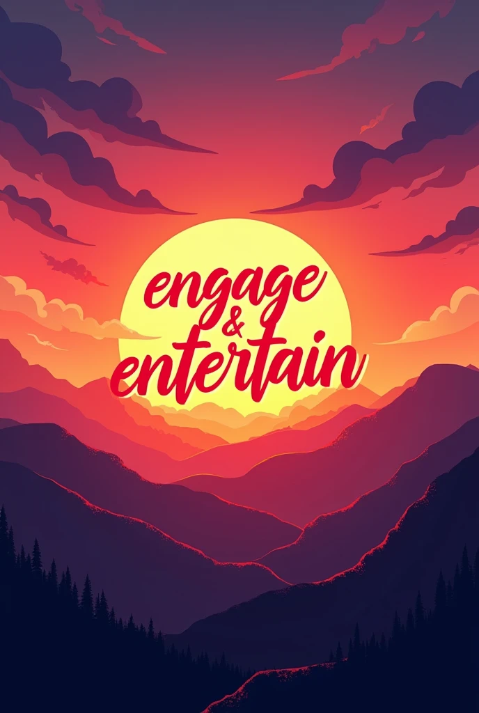 Make a cover photo for my page
☀ Sunset grafics
Write "Engage & Entertain"
It must be written in the picture "Engage & Entertain"