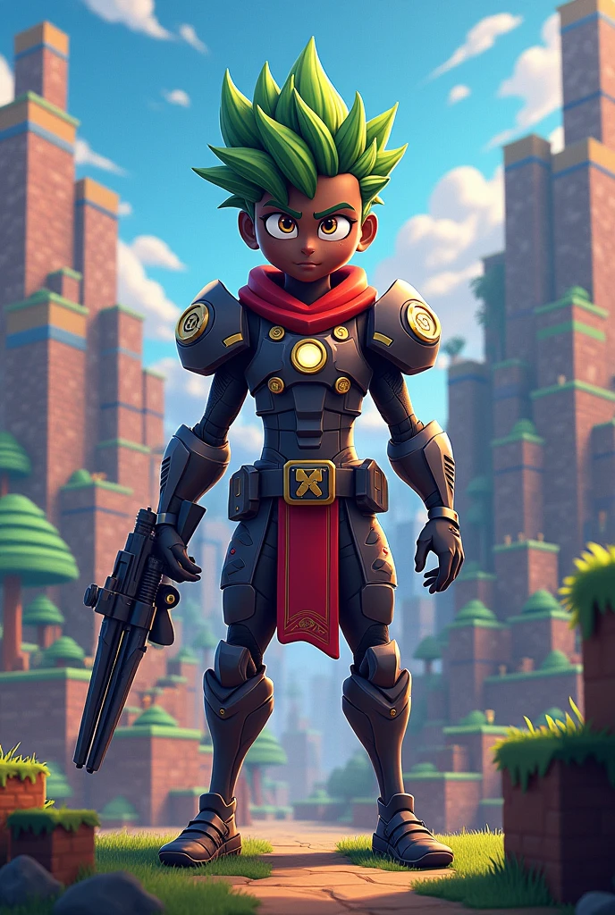 Une image fortnite, brawl stars et minecraft fusionner en portrait