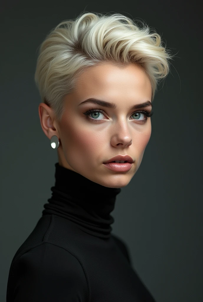 Brigitte Nielsen, young woman, short hair