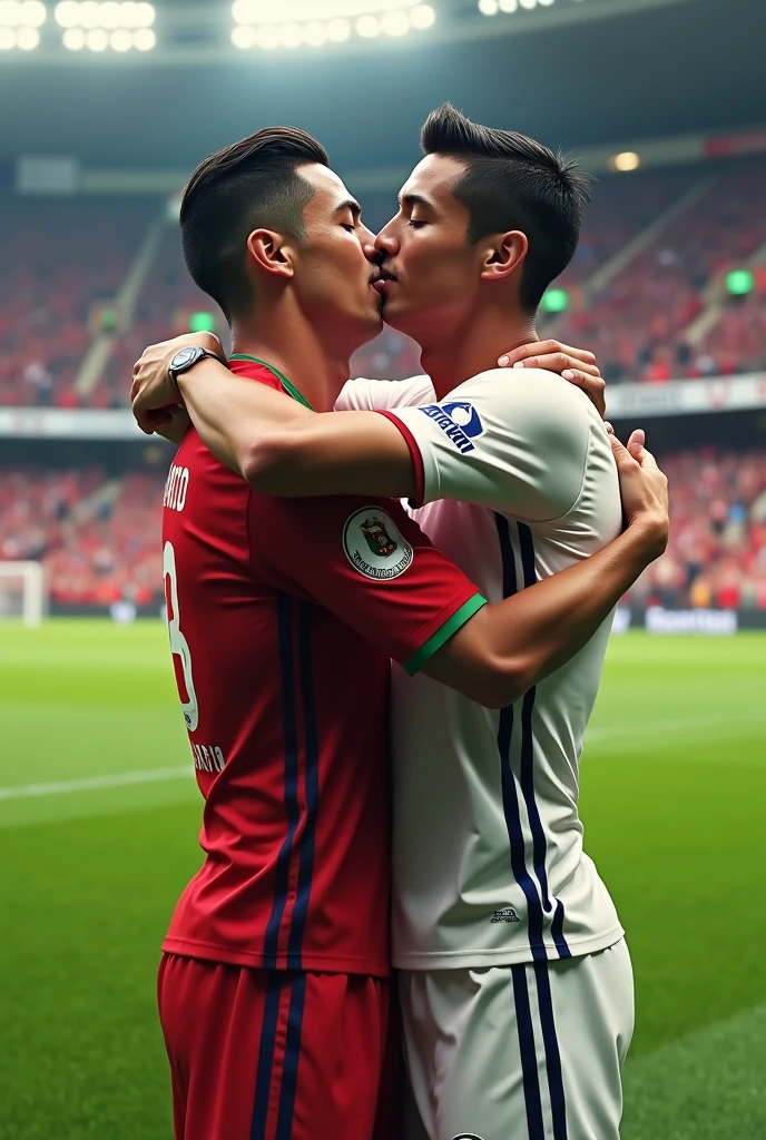 Ishowspeed kissing Ronaldo