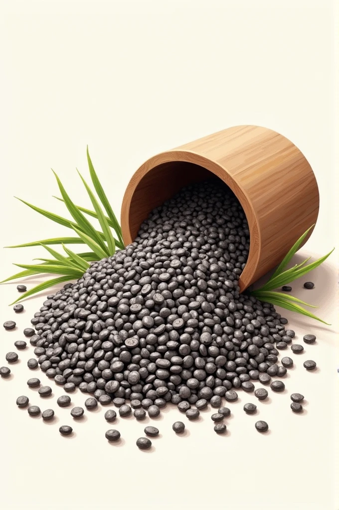 Create an image illustrating chia seeds
