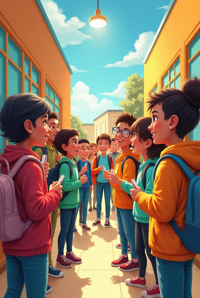 One drew about school coexistence