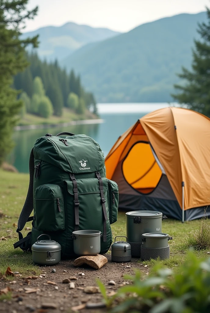 Create an image of EcoEssentials Sustainable Camping Kit
