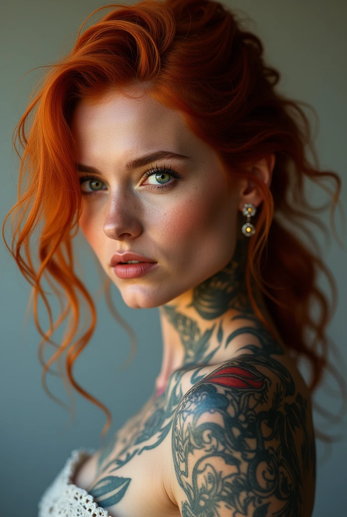 Tattooed red head women