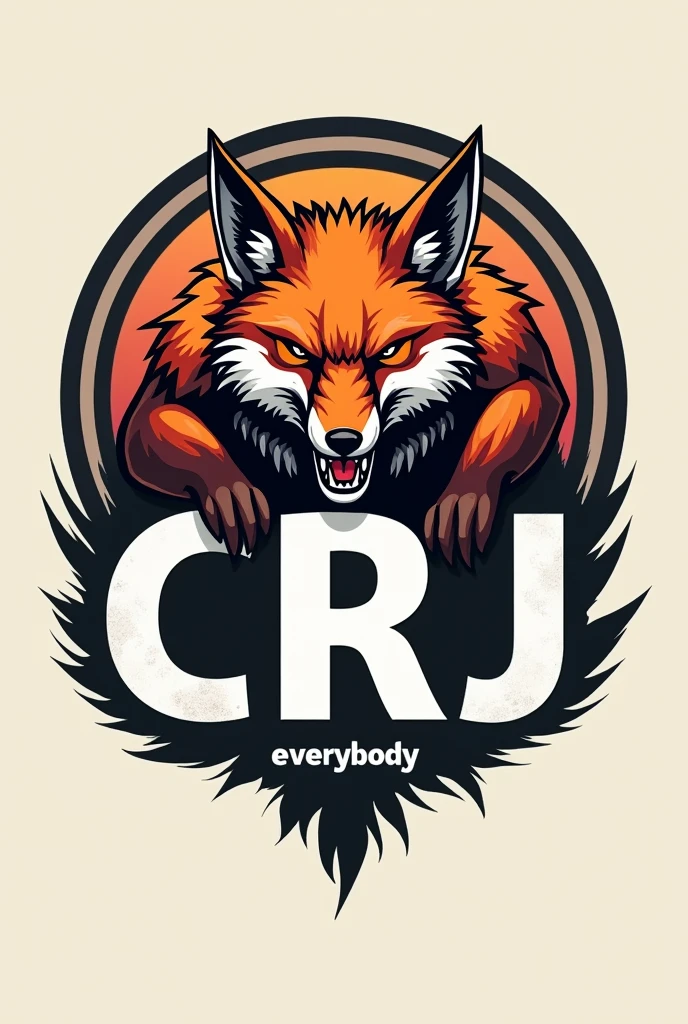 Carjoe Everybody letter logo, simpler and cooler, with a picture of a badass weasel, even cooler, shorten the letters to Crj,make it more epic and cool, more macho