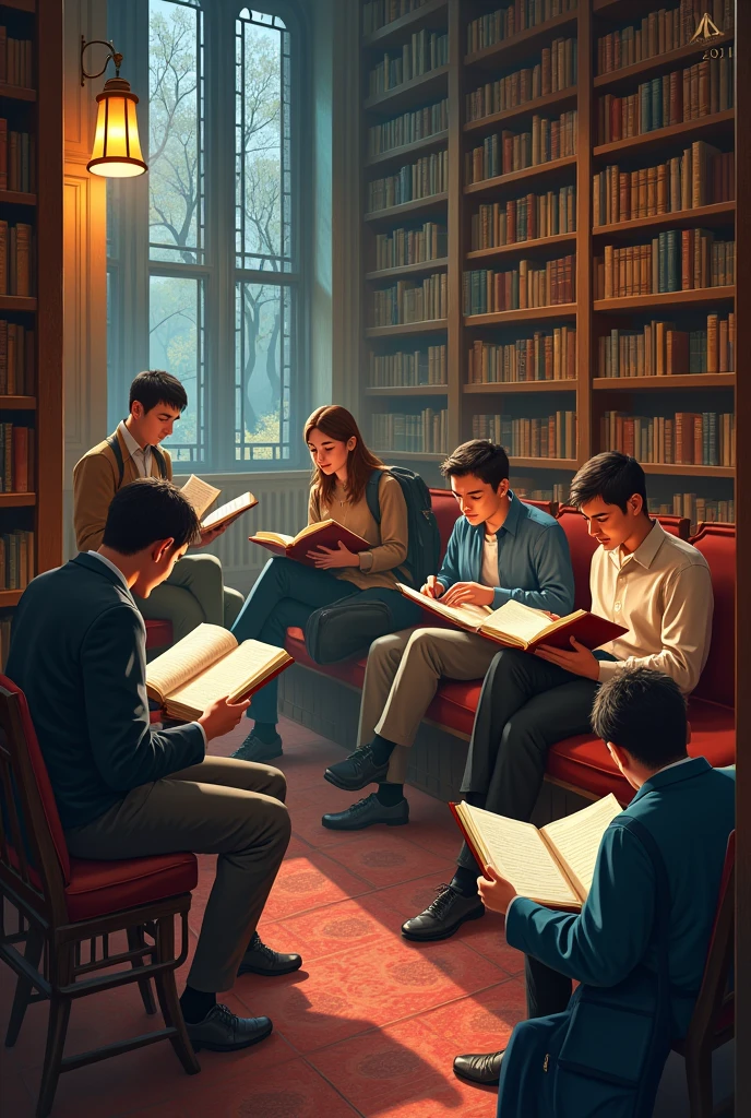 Create Multiple Book Images, people reading books, library images