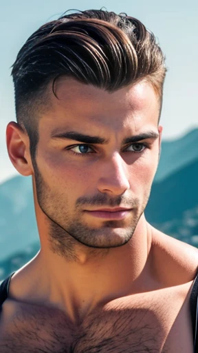 A Slovenian Hunk Man Focus on Face