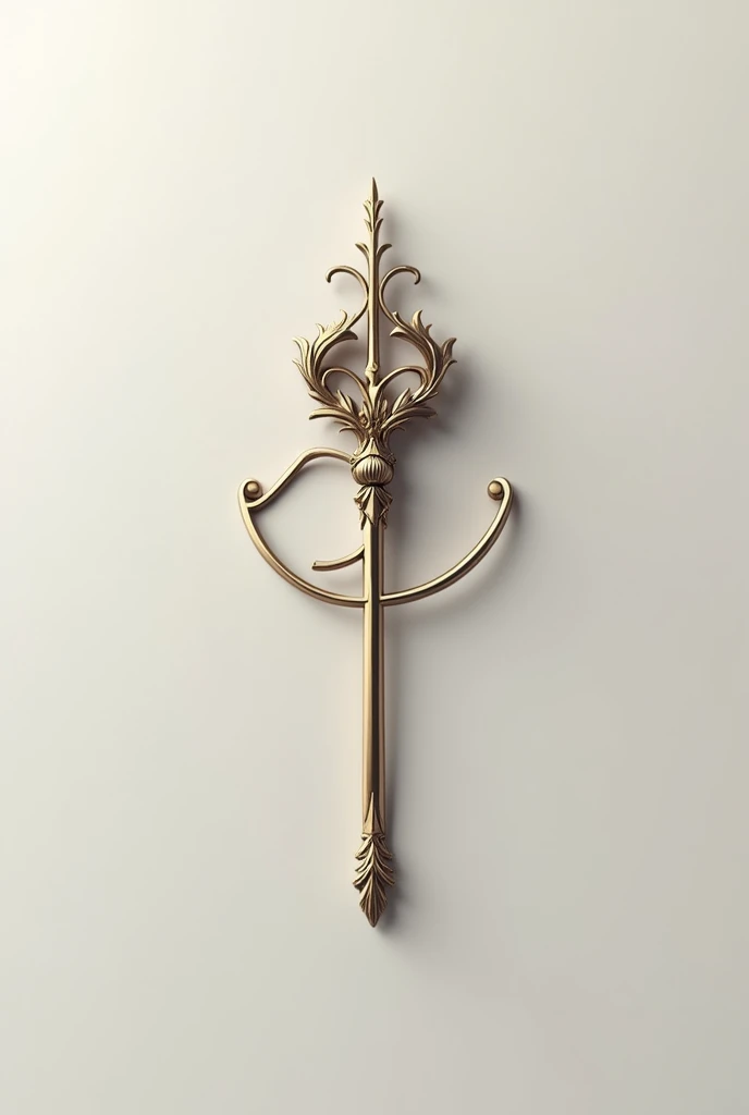 elegant logo of a scepter with little details the scepter should be surrounded by a small looped Z that is integrated into the scepter