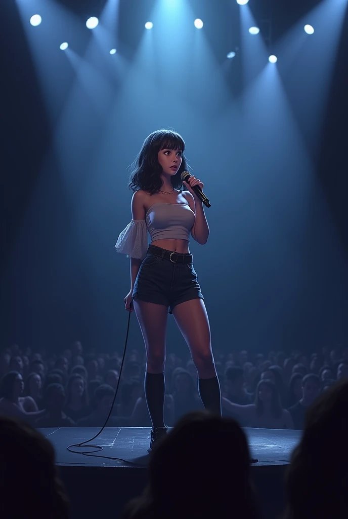 Girl with a microphone