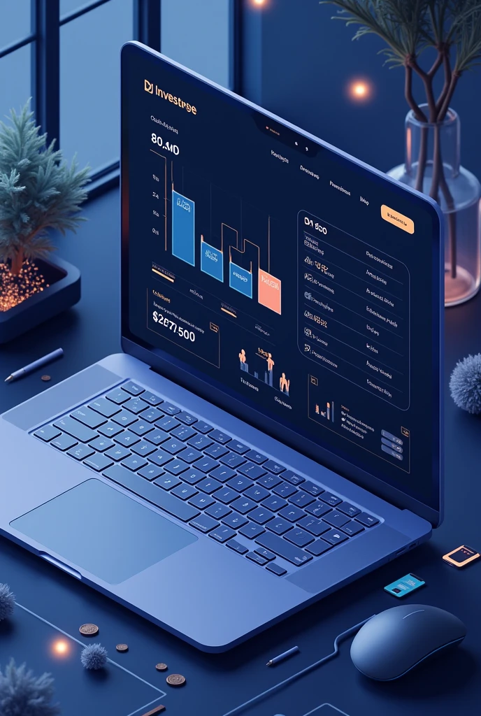Create a picture of a cryptocurrency investment page with your investment plans