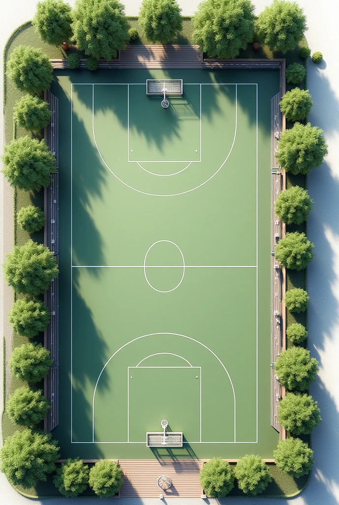 plan of a multi-sports court