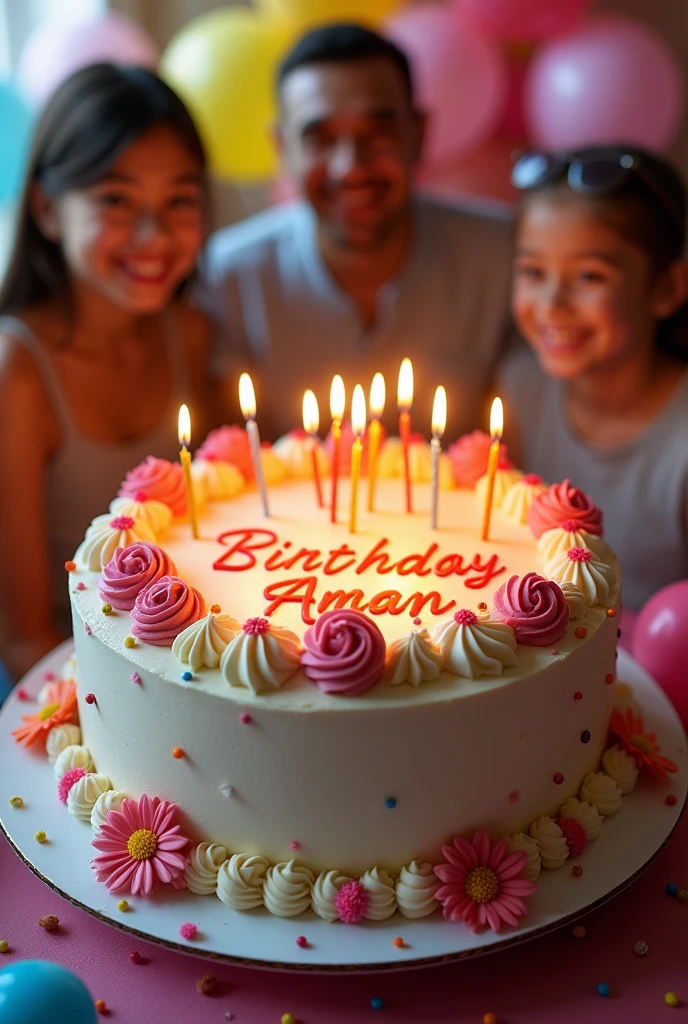 Happy Birthday Aman write on birthday cack