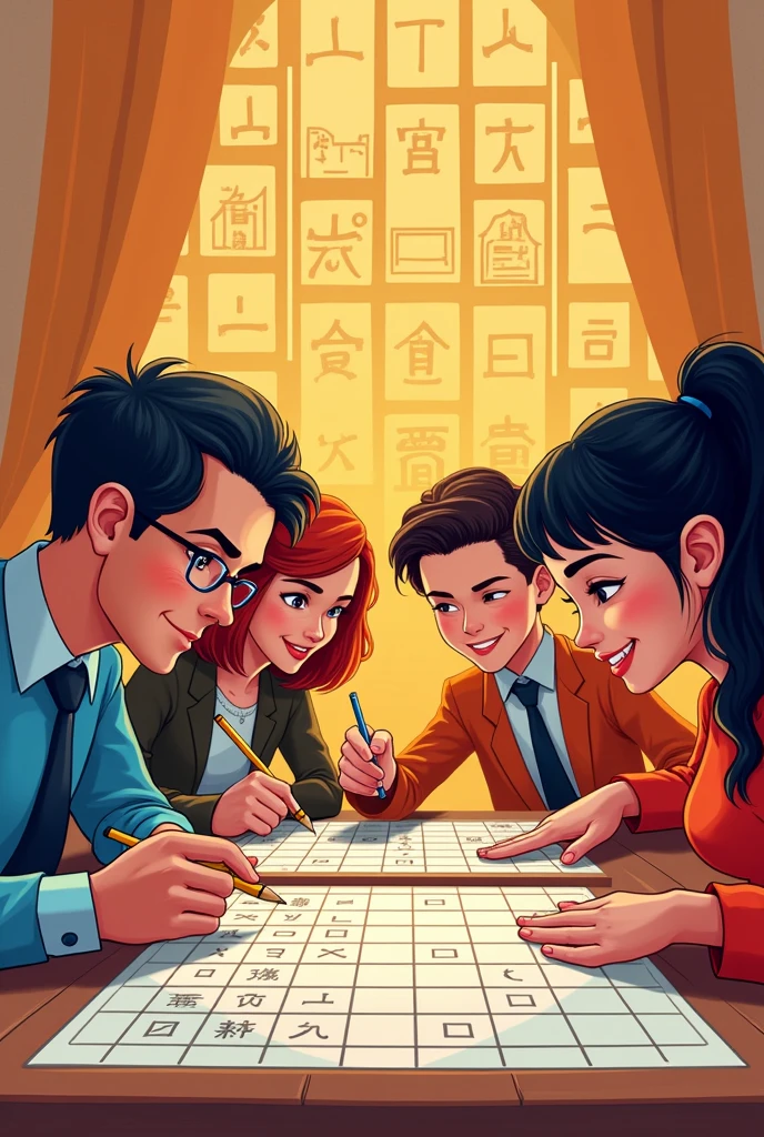 Create me a cover of a sudoku club called naoui, anna, sophia, luca and melina