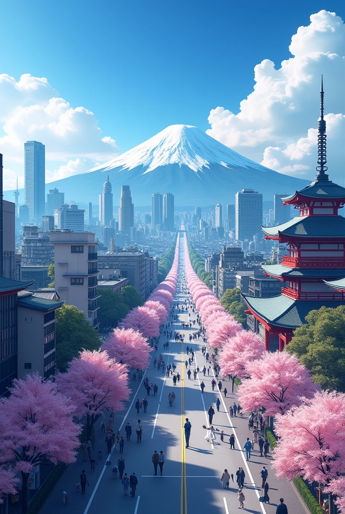 a beautiful landscape of tokyo
