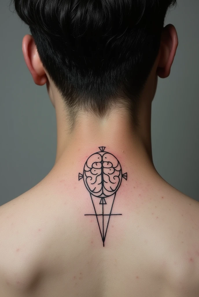 tattoo for the NECK of a MAN that relates intelligence, pure FINE lines, more minimalist 
 

