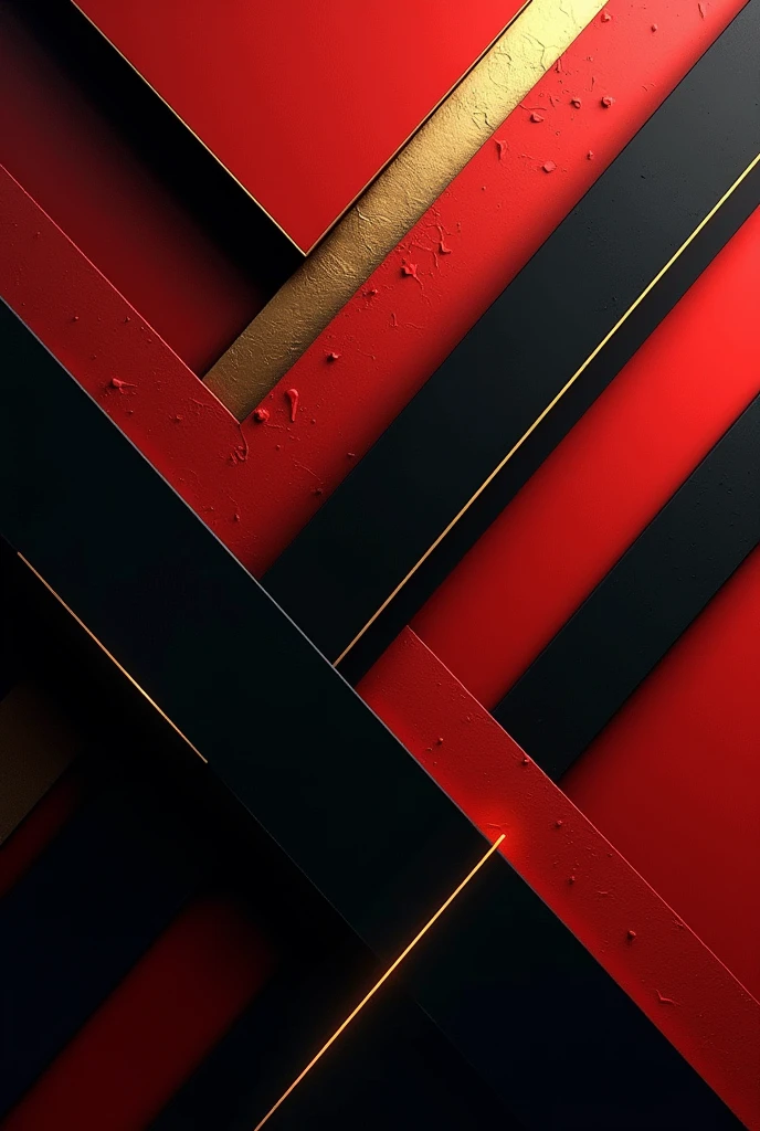 Geometric background with not too much golden colors, but if black and red