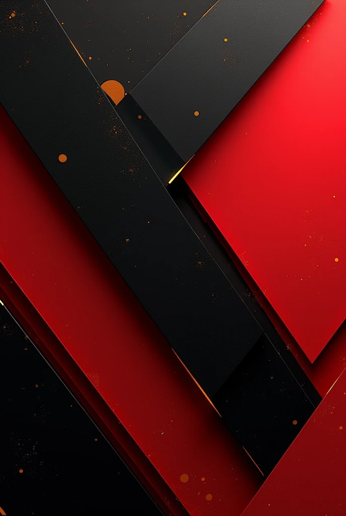 Geometric background with not too much golden colors, but if black and red