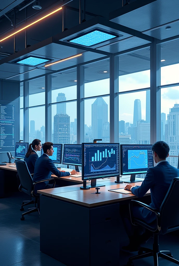 Create an image of a crypto arbitrage investment firm