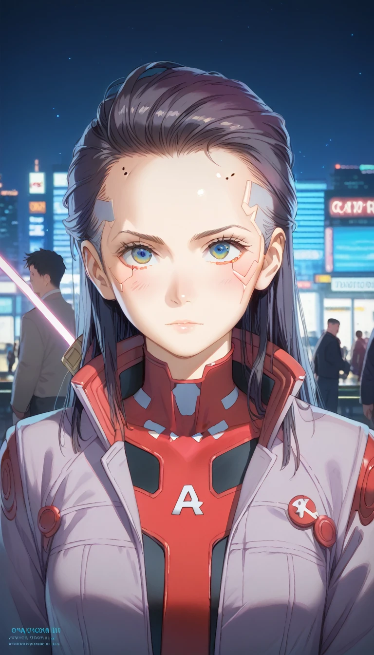 score_9, score_8_up, score_7_up, source_アニメ, masterpiece, absurdres, beautfull woman, antihero wearing black and purple uniform, laser katana sword in hand, Caucasian skin, long black hair, portraite, jeff bridges, ((cartoon style)), Marvel Cinematic Universe Style, (((cyberpunk city in the background))), smooth bokeh of futuristic city, Atey Ghailan, Jeremy Mann, Greg Manchess, Antonio Moro, trend in artstation, tendência na cgsociety, intrikate, high détail, sharp focus, dramatic, photorealistic painting art by Midjourney and Greg Rutkowski, bokeh in the background
